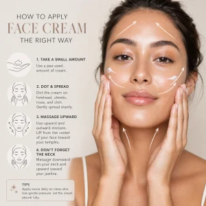 face cream application technique