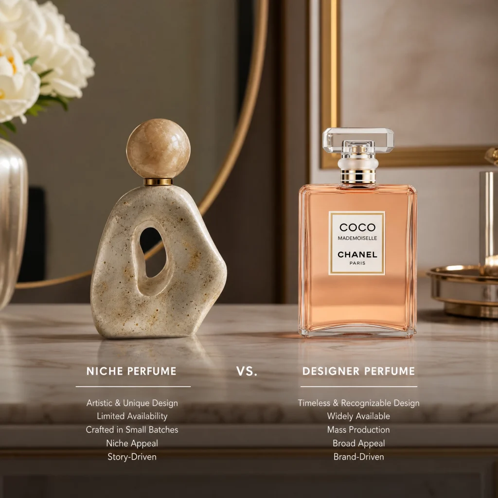 niche perfume vs designer perfume